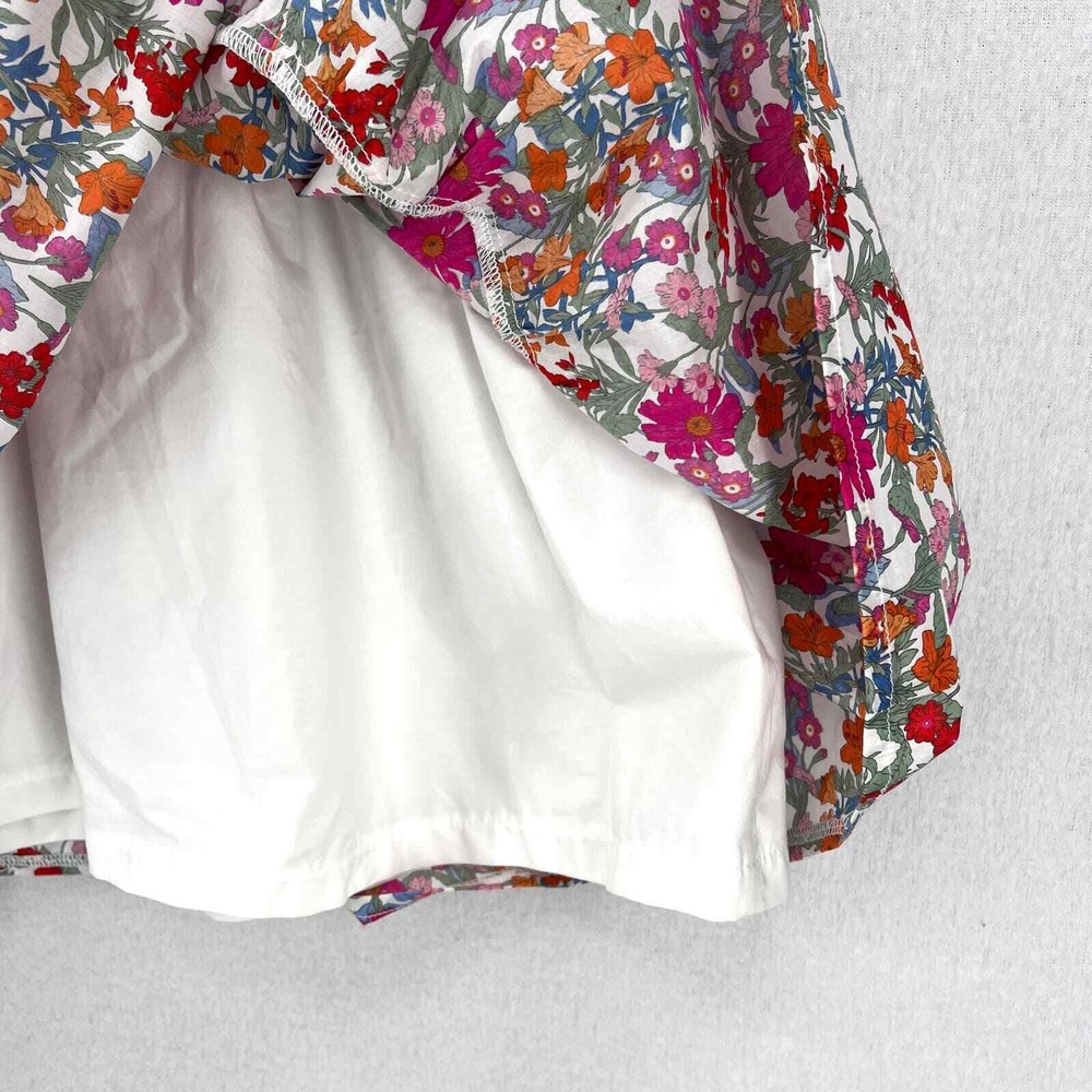 MOLBY THE LABEL Bertie Mini Dress Women UK6 US2 Floral Ruffle Collar Puff Sleeve - Picture 9 of 16